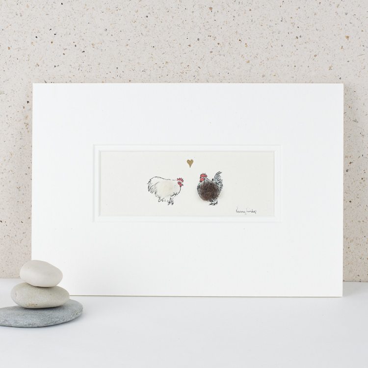 Bantams in love bespoke Print