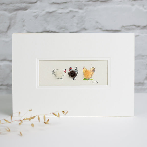 Bantam Chickens bespoke Print