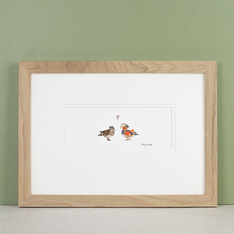Duck bespoke Print - Mandarin Ducks in Love