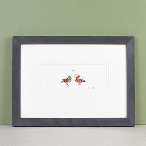 Duck bespoke Print - Mandarin Ducks in Love