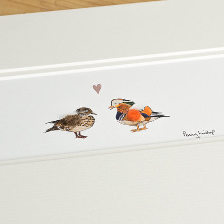 Duck bespoke Print - Mandarin Ducks in Love