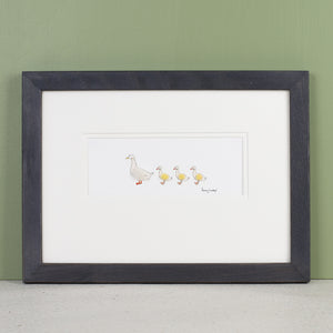 Duck bespoke Print - Aylesbury duck and ducklings