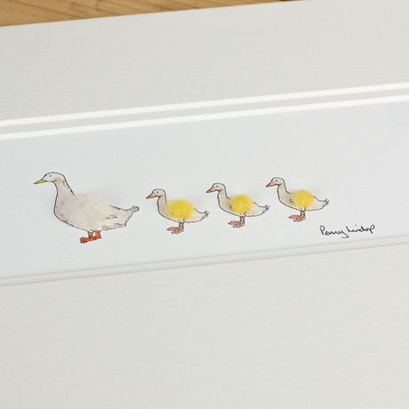 Duck bespoke Print - Aylesbury duck and ducklings