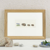 Hedgehogs and Flowers bespoke Print