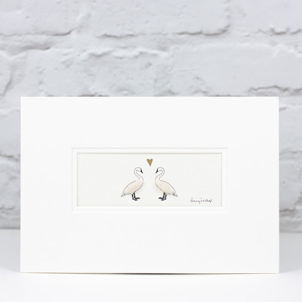 Swans in Love bespoke Print