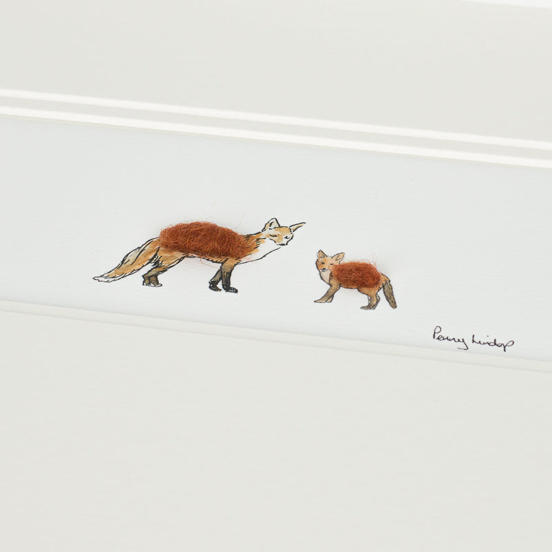 Fox and cub bespoke Print