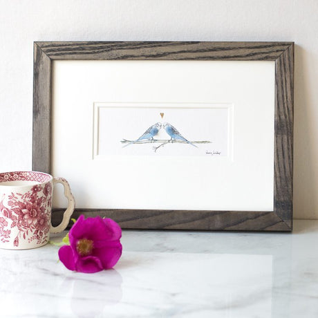 Budgies in Love bespoke Print