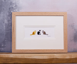 Three Cats bespoke Print