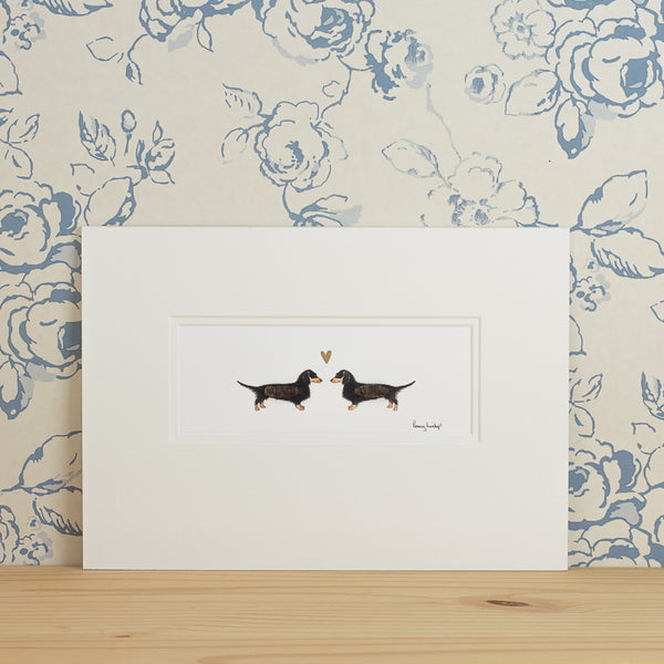 Dachshunds in Love bespoke Print
