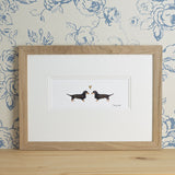 Dachshunds in Love bespoke Print