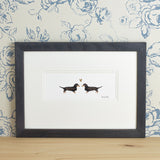 Dachshunds in Love bespoke Print
