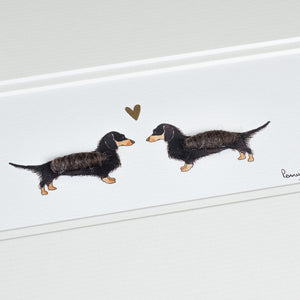 Dachshunds in Love bespoke Print