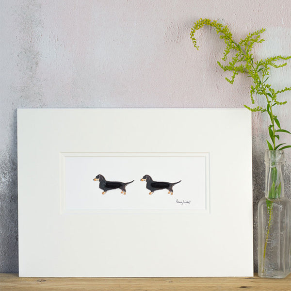 Dachshunds bespoke Print - 2 Dachshunds