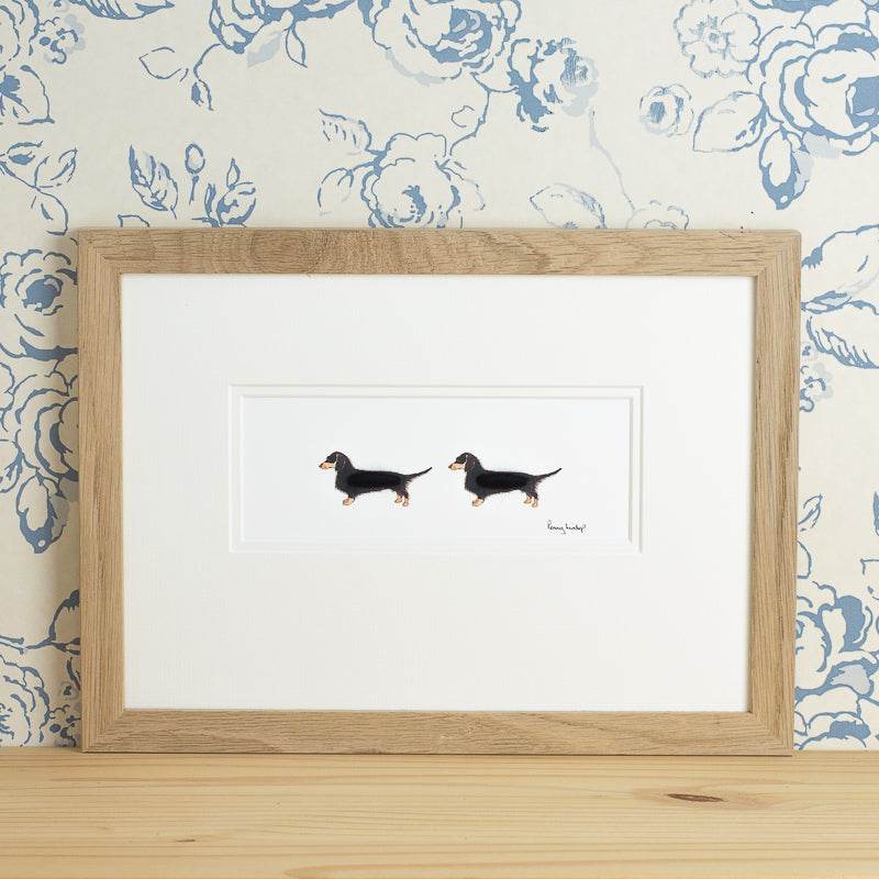 Dachshunds bespoke Print - 2 Dachshunds