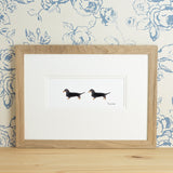 Dachshunds bespoke Print - 2 Dachshunds