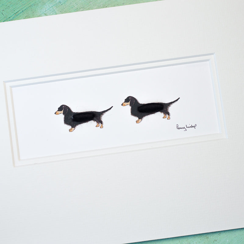 Dachshunds bespoke Print - 2 Dachshunds