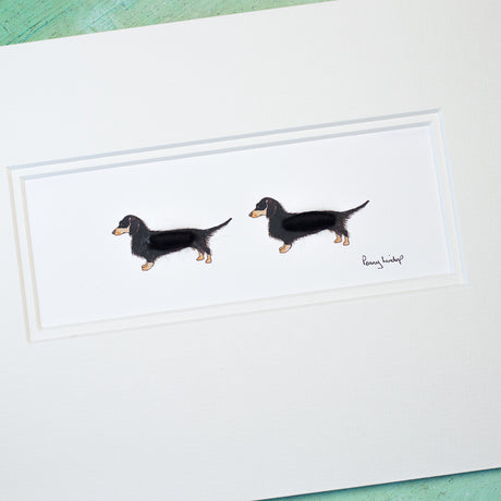 Dachshunds bespoke Print - 2 Dachshunds