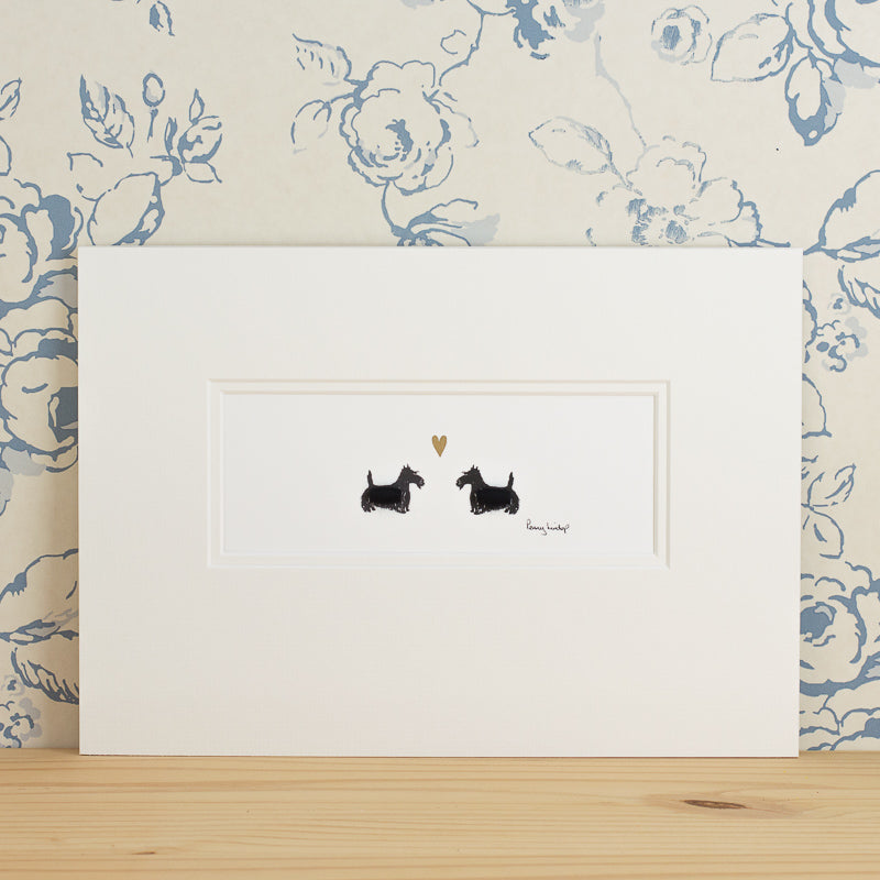 Scottie Dogs in Love bespoke Print