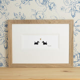 Scottie Dogs in Love bespoke Print