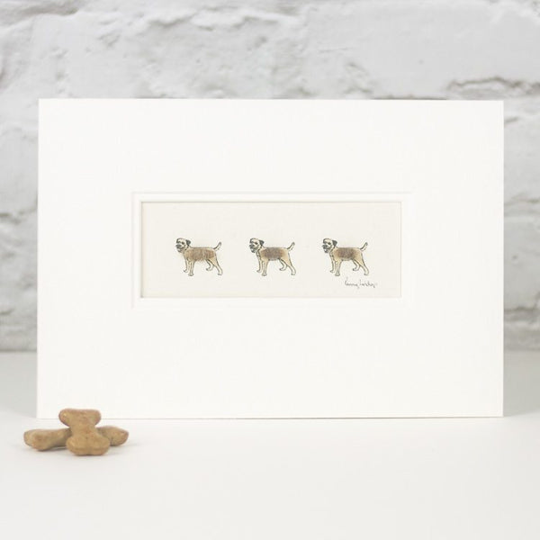 Border terriers bespoke Print