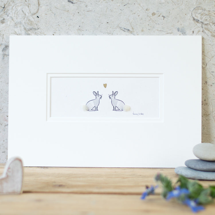 Rabbits in Love bespoke Print