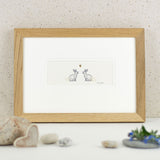 Rabbits in Love bespoke Print