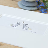 Rabbits in Love bespoke Print