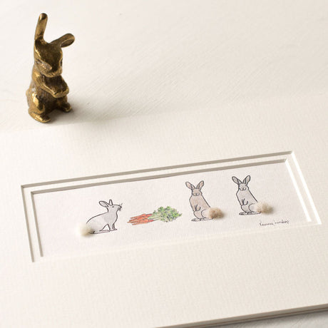 Rabbits & Carrot bespoke Print