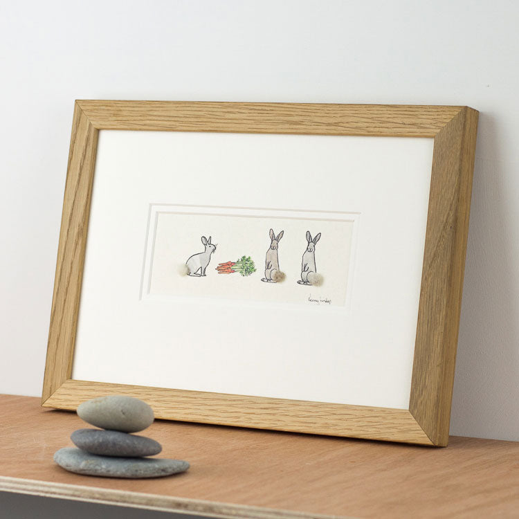 Rabbits & Carrot bespoke Print