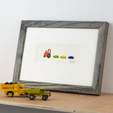 Nursery Tractor & Sheep bespoke Print - Red
