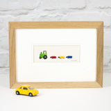 Nursery Tractor & Sheep bespoke Print - Green