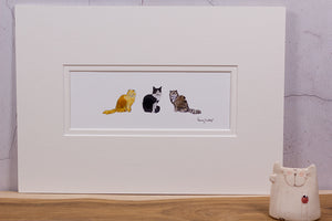 Three Cats bespoke Print