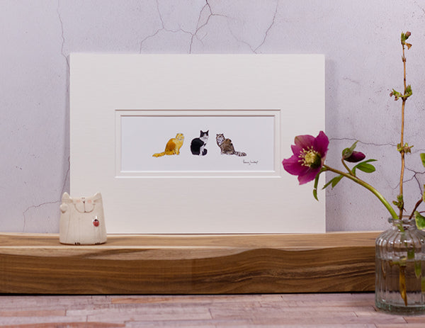 Three Cats bespoke Print