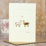 Alpacas in Love card