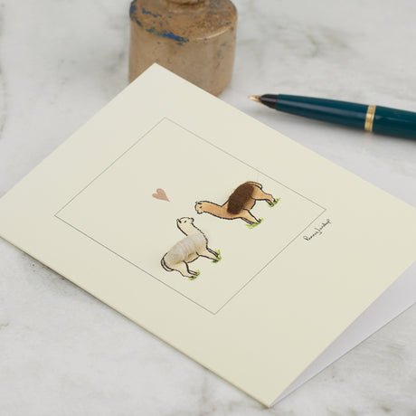Alpacas in Love card