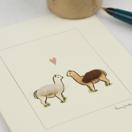 Alpacas in Love card