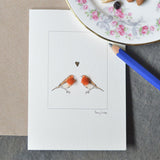 Robins in Love card