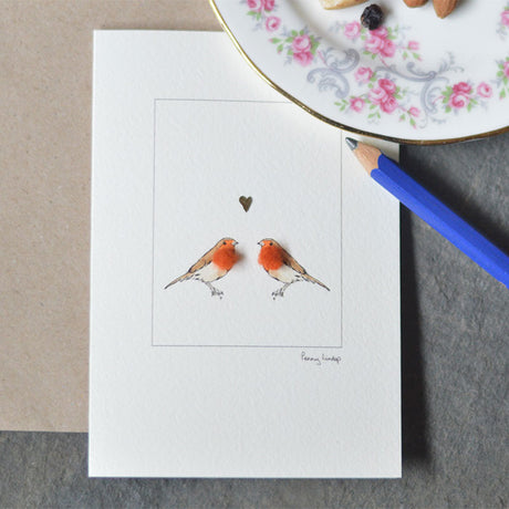 Robins in Love card