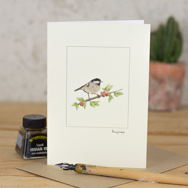 Coal Tit greetings card