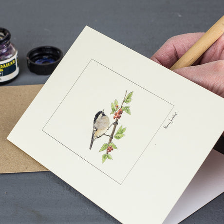 Coal Tit greetings card