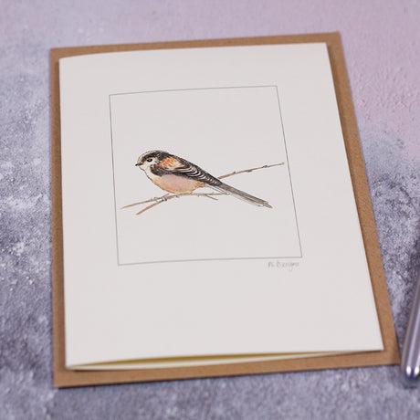 Long-Tailed Tit greetings card