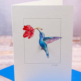 Hummingbird greetings card