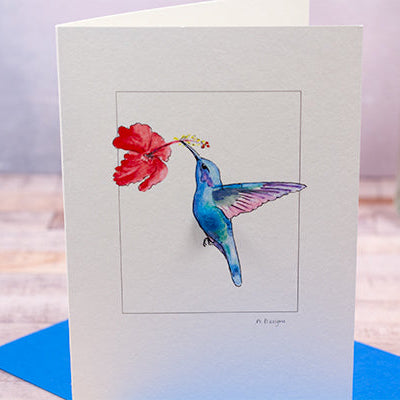 Hummingbird greetings card