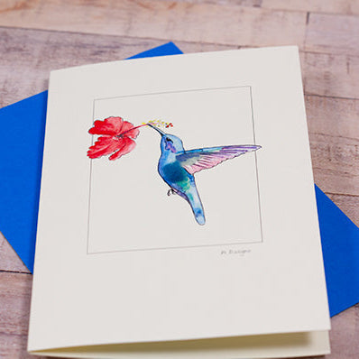 Hummingbird greetings card