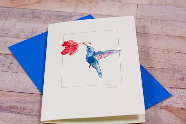 Hummingbird greetings card