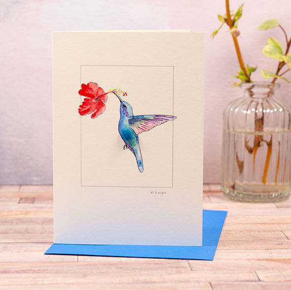 Hummingbird greetings card