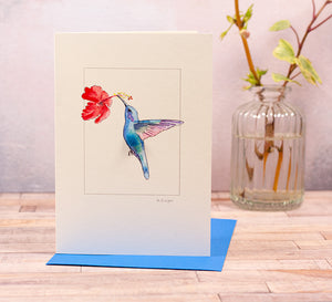 Hummingbird greetings card
