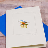 Nuthatch bird greetings card