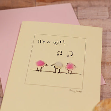 New baby greetings card - 'It's a Girl'