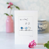 New baby greetings card - "It's a Boy"